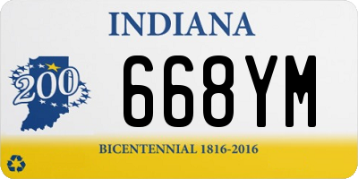 IN license plate 668YM