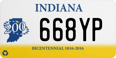 IN license plate 668YP