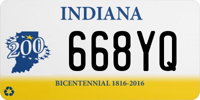 IN license plate 668YQ
