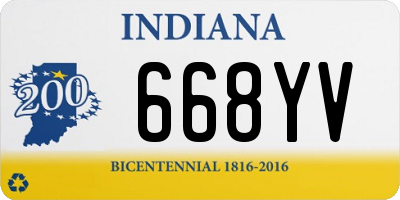 IN license plate 668YV