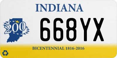 IN license plate 668YX