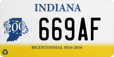 IN license plate 669AF