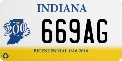 IN license plate 669AG