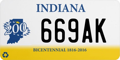 IN license plate 669AK