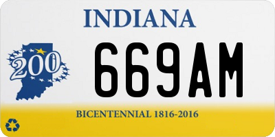 IN license plate 669AM