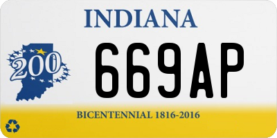 IN license plate 669AP