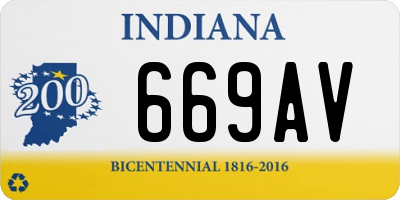 IN license plate 669AV