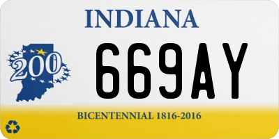 IN license plate 669AY