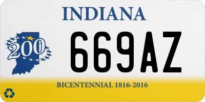 IN license plate 669AZ