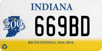 IN license plate 669BD