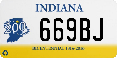 IN license plate 669BJ