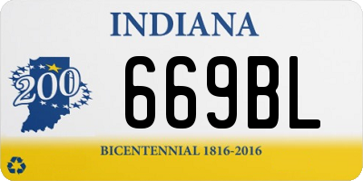 IN license plate 669BL