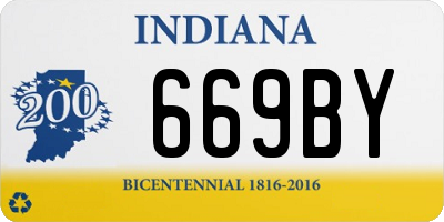 IN license plate 669BY