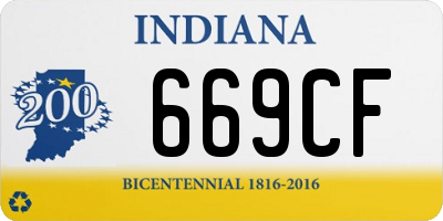 IN license plate 669CF