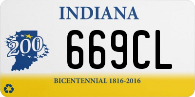 IN license plate 669CL