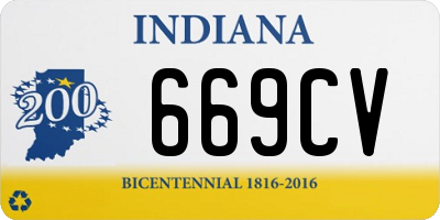IN license plate 669CV