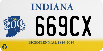 IN license plate 669CX