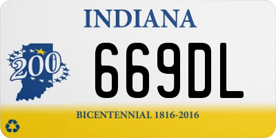 IN license plate 669DL