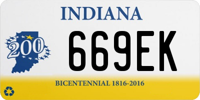 IN license plate 669EK