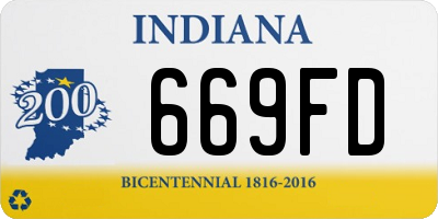 IN license plate 669FD
