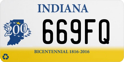 IN license plate 669FQ