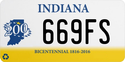 IN license plate 669FS