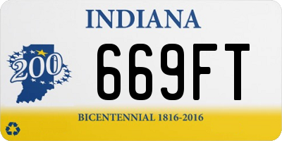 IN license plate 669FT