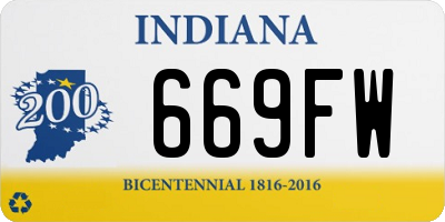 IN license plate 669FW