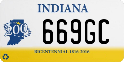 IN license plate 669GC