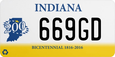 IN license plate 669GD