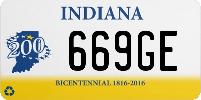 IN license plate 669GE