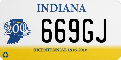 IN license plate 669GJ