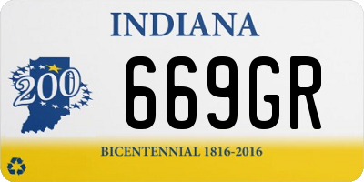 IN license plate 669GR