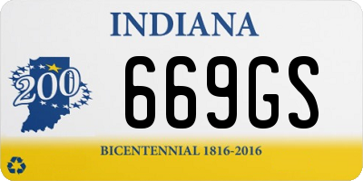 IN license plate 669GS
