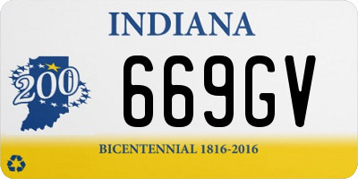 IN license plate 669GV
