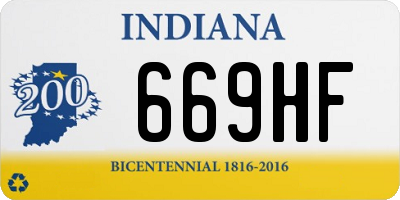 IN license plate 669HF