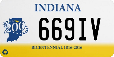 IN license plate 669IV