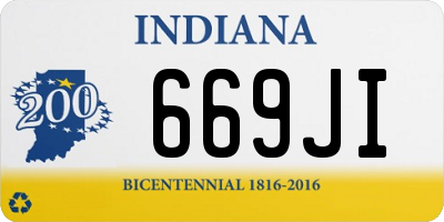 IN license plate 669JI