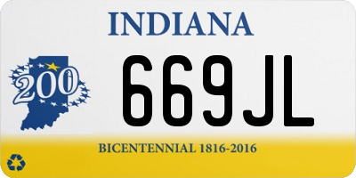 IN license plate 669JL