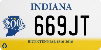 IN license plate 669JT