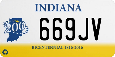 IN license plate 669JV