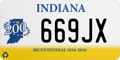IN license plate 669JX