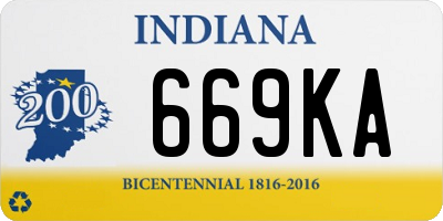 IN license plate 669KA