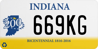 IN license plate 669KG