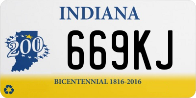 IN license plate 669KJ