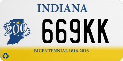 IN license plate 669KK