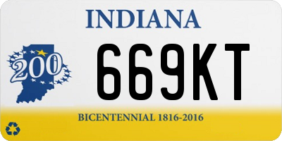 IN license plate 669KT