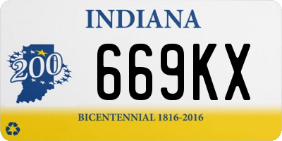 IN license plate 669KX