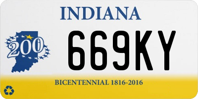 IN license plate 669KY