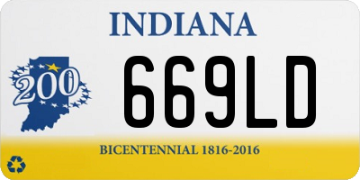 IN license plate 669LD